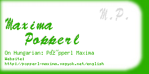 maxima popperl business card